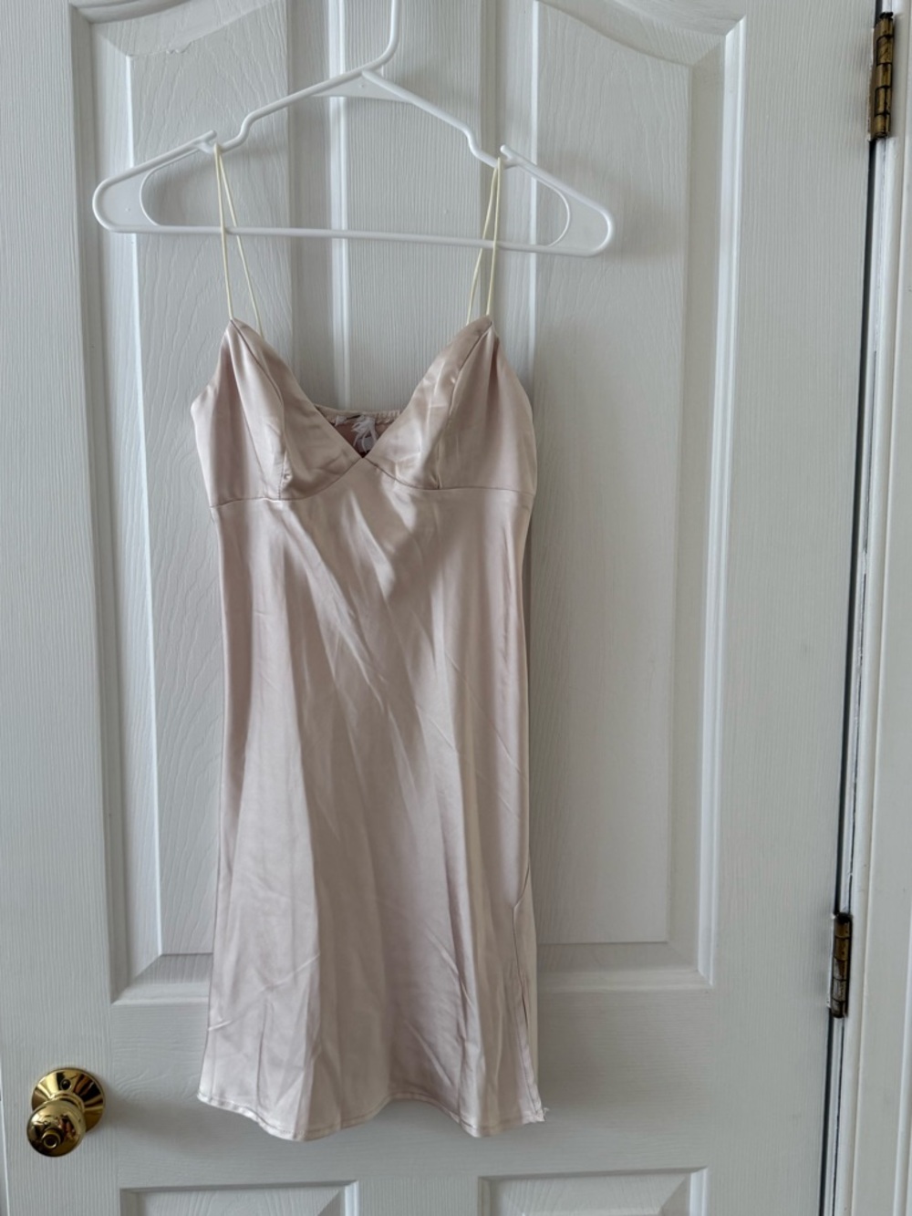 Princess Polly Silky Slip Dress - Cream